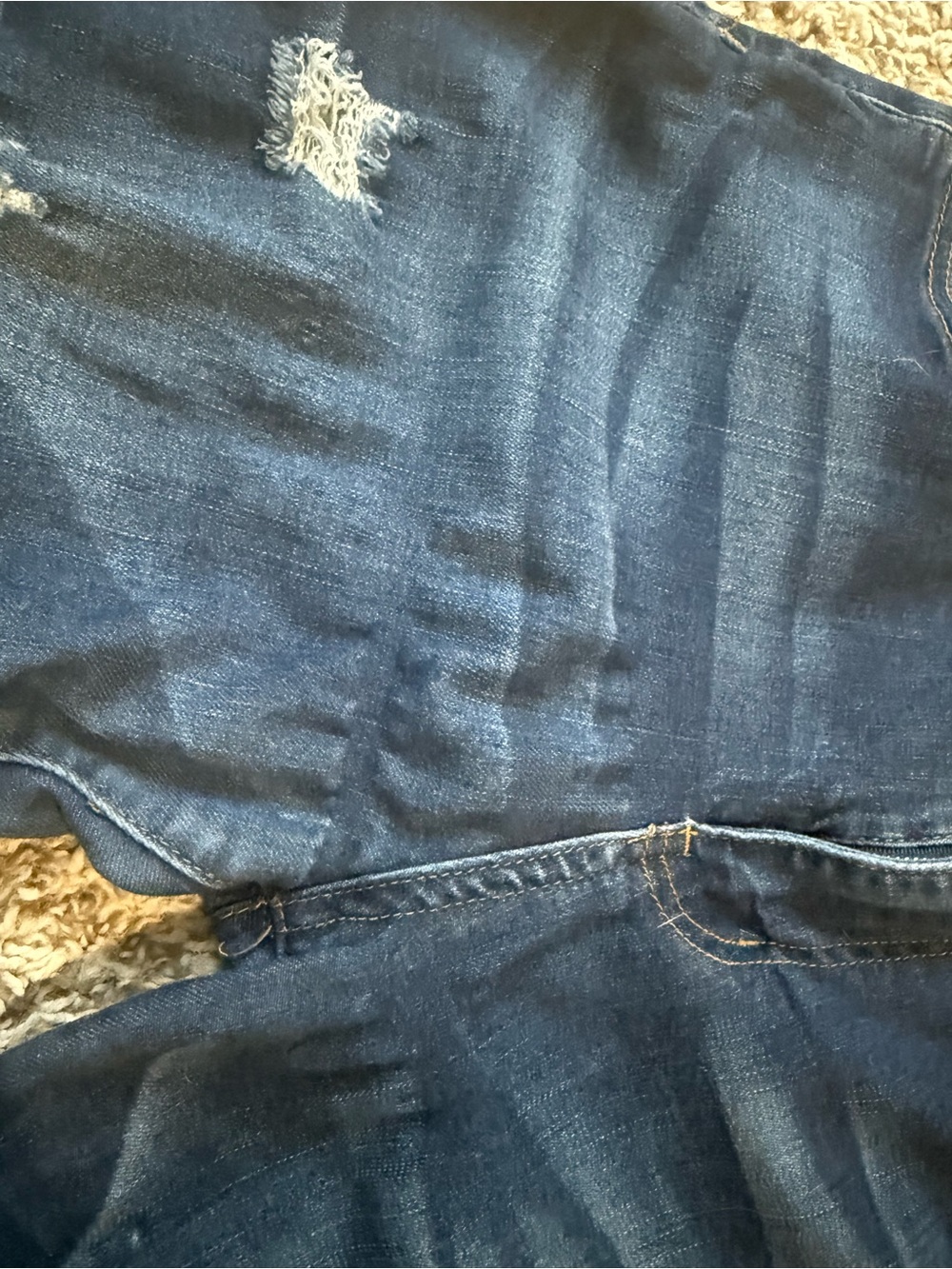 Encore Jeans Women’s Dark Blue Distressed Jeggings - Picture 8 of 8